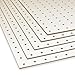 Price comparison product image Peggy's Pegboard Mini Perforated Wall Made of Wood (MDF) 50 x 40 x 0.3 cm Hole Diameter 5 mm Distance 25 mm White Painted Made in Germany