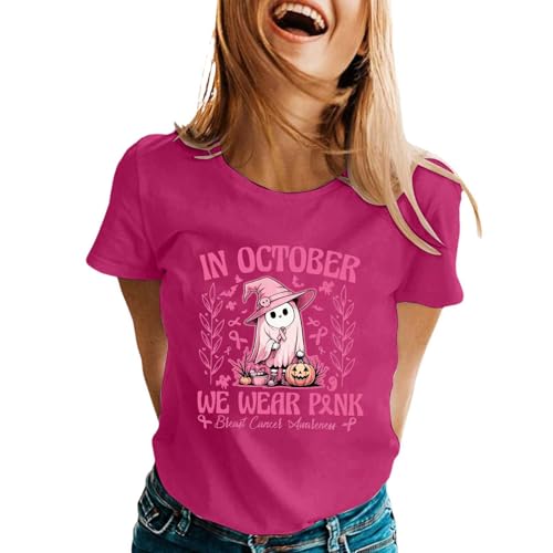 Tee shirt homme Octobre Rose en coton respirant et imprimé durable