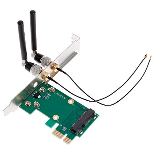 Adaptador de tarjeta PCI-E WiFi inalámbrico para desktop con 2 antenas miniatura 2