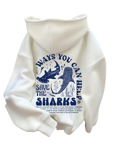 White Graphic Hoodie