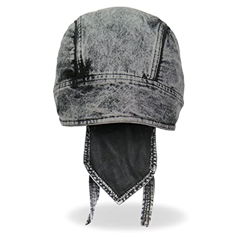 Hot Leathers HWH1107 Charcoal Dye Denim Headwrap2