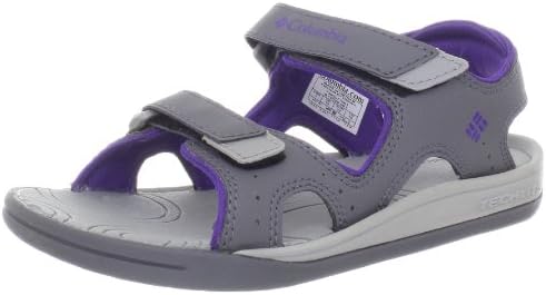Columbia Sportswear Techsun Sport Sandal (Toddler/Little Kid/Big Kid),Light Grey/UW Purple,12 M US Little Kid