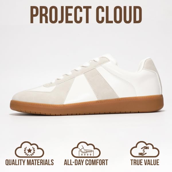 Project Cloud Leather Sneakers for Men Shoes - Memory Foam Insole Non-Slip Casual Shoes for Men Footwear - Lightweight Vegan Leather Fashion Sneakers (Dixon)3