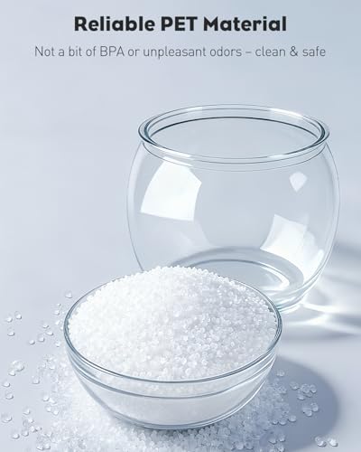 Image of Pawfly 0.5 Gallon Mini Plastic Fish Bowl, Unbreakable Small Fishbowl Desktop Aquarium, Clear Round Plastic Fish Tank for Small Fish, Shatterproof Betta Fish Tank Goldfish Bowl, Decorative Globe Vase