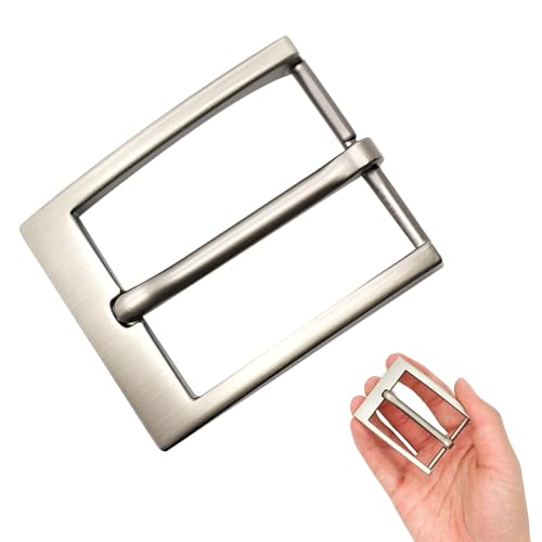 1 hebilla de cinturón de acero inoxidable para hombre, hebilla de cinturón clásica de 40 mm, hebilla de repuesto con cierre de hebilla, hebillas de cinturón para cambio, metal pulido para cinturón de