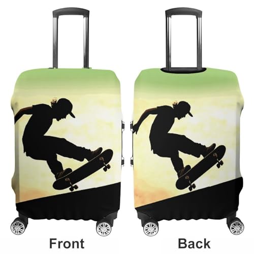 Skateboard Suitcase Covers Luggage Protector - Travel Elastic Baggage Case Protective, Washable Anti-scratch Large Suit Case Cover for Suitcases Fits 19-32 Inch Luggages XL3
