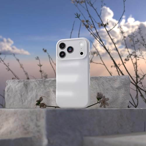 Image of OtterBox iPhone 17 Pro Figura Series Case - Crema White - Aesthetic, Silicone Phone Cases, Protective Minimalist Design, MagSafe iPhone Case with Camera Protection