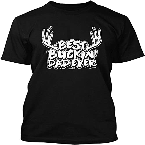 BAIGONGZHU Best Buckin' Dad Ever - Father's Day Hunting Men's T-Shirt Black XXL