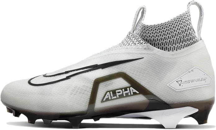 Nike Alpha Menace Elite 3 CT6648-100 White-Black Men's Football Cleats Size 13.5 US