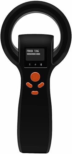 Miniatura 1 de Escáner universal de microchip FDX-A FDX-B HDX para chip AVID de 1015 dígitos, lector de microchip de animales leído con Bluetooth para animales,