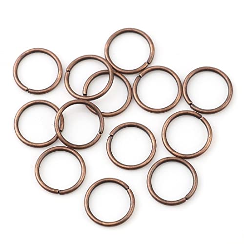 HDSupplies 200 Pieces - 10mm Jump Rings Antique Copper -
