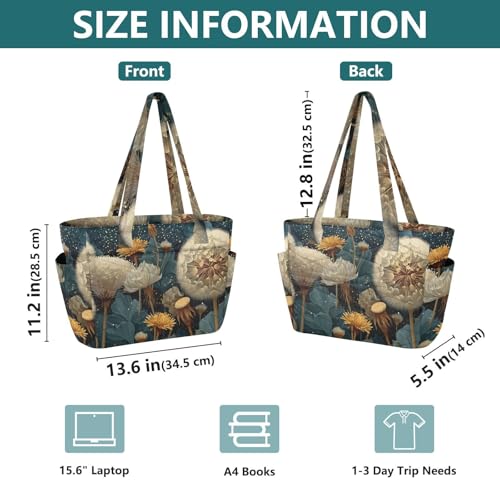 Bolso Tote para Mujer con Estampado Floral y Gran Capacidad miniatura 5