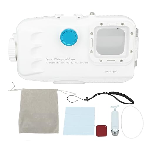 XHTLLO Waterproof Diving Case for 14/13/12 Pro, 40m/130ft Depth, Clear Photos Videos