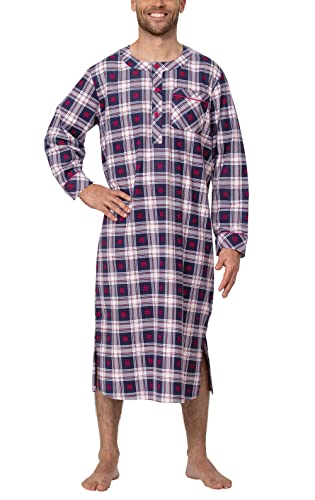 PajamaGram Flannel Night Shirts For Men - Mens Long Nightshirts