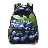 GTKSYNVE Deliciosa mochila de viaje de arándanos para mujeres y hombres, bolsa grande para laptop, ligera, bolsa universitaria, mochila casual