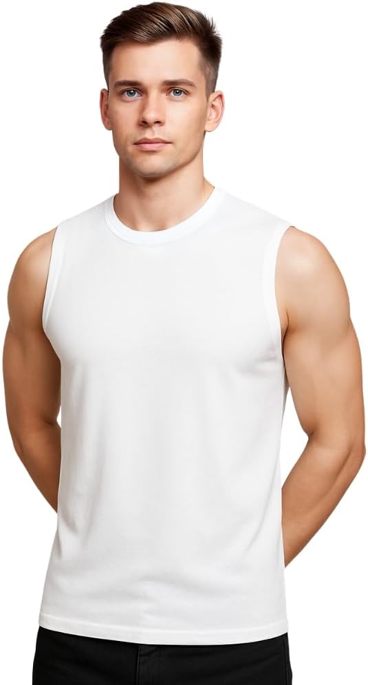 Cut-Resistant Level 5 Inner Shirt, Sleeveless Top - Lightweight UHMWPE Slash-Resistant, White, Made in Korea. Type 1