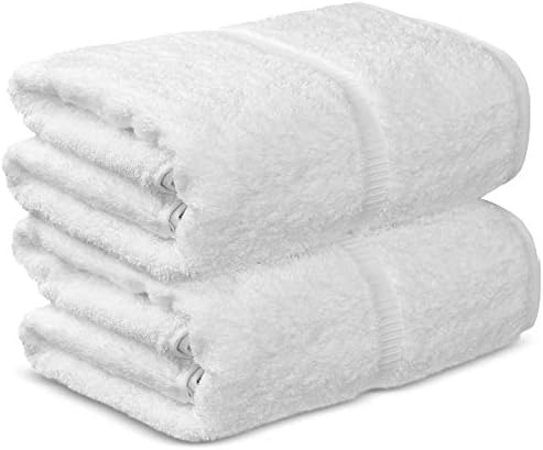 Chakir Turkish Linens, 100% Cotton Premium Quality Turkish Bath Sheets (35''x70'' Large Bath Sheet Towels - White)