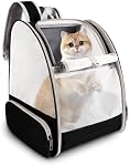 Cat Backpack Carrier,Pet Carrier Airline Approved for Small Dog Cat Puppy Kitten Bunny,Ventilated Mesh Design Animal Backpack for Hiking Camping Travel Bag (Black)