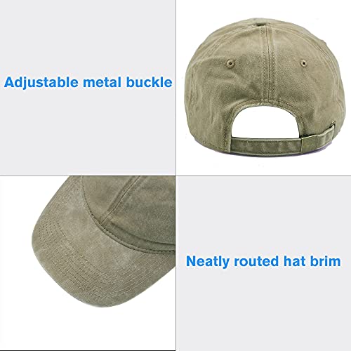 Image of HH HOFNEN Baseball Cap Washed Cotton Unstructured Vintage Hat for Men Women | Unisex Sports Ball Caps Sun Protection Adjustable Outdoor Curved-Brim Dad Hat Classic Plain Cap
