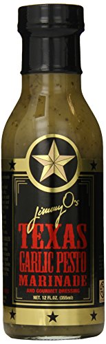 Jimmy O's Texas Marinade and Pasta Sauce, Garlic Pesto, 12 Ounce