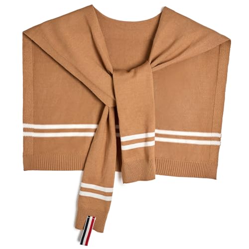 Image of WaJuemy Sweater Shawl Wraps for Women Sweater Knitted Knotted Shawls Travel Casual Scarf Cape Shoulder Tops Fashion Wrap