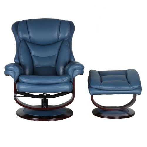 BarcaLounger Rosco Reclining Pedestal Chair – Roman Blue
