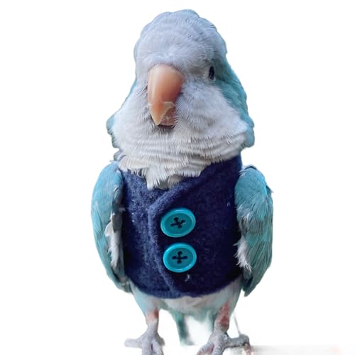 Parrot Bird Supplies, Light Flying Clothes, Warm and Comfortable, Tiger Skin, Green Cheek Parrot, Little Sun Parrot, Monk Parrot, Starling, mynah, Senegal Parrot, Mini Macaw Sweater (XL)