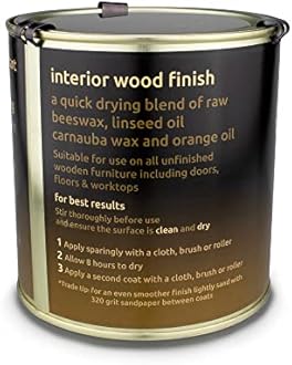 Gilboys Hard Wax Oil - Interior Wood Finish - 1 Litre - Quick Drying, Water & Heat Resistant - Perfect for Sealing & Finishing Kitchen worktops, Stairs, Floors, Doors & Dining Tables