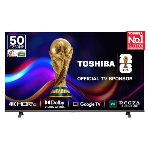 Toshiba 126 cm (50 inches) C350NP Series 4K Ultra HD Smart LED Google TV 50C350NP (Black)