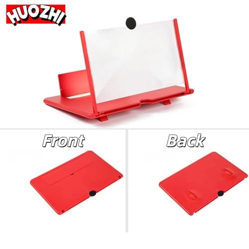 Image of Screen Amplifier, Compatible with All Smartphones for Movie Videos Mobile Screen Projector (10.3 * 17.7 * 0.35 inches,) (Red)