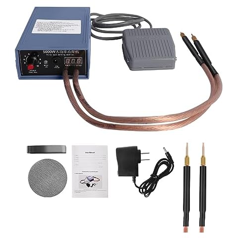 Docreate Spot Welder, 5000W Handheld Spot Welder, Spot Welder 9 Gears Adjustable Mini Battery Spot Welder,Portable Spot Welder Machine DIY Kit for 18650 Battery Pack Welding Tools Cover