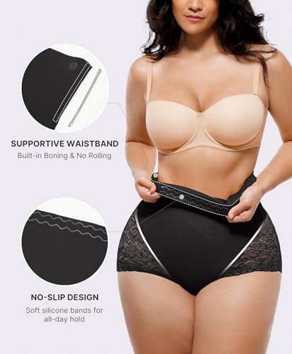 SHAPELLX Shapewear Tummy Control Panties for Women Underwear High Waisted Faja Body Shaper Stomach shapewear Seamless3