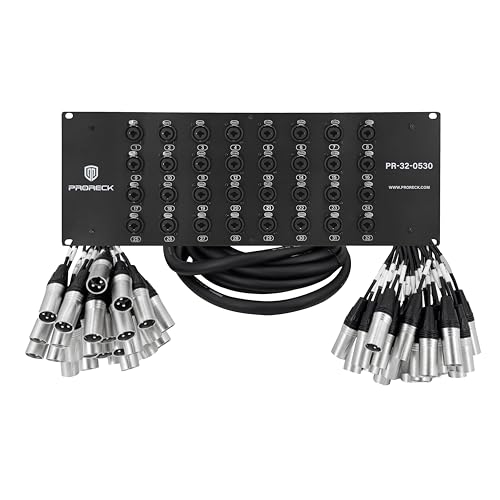 Câble répartiteur XLR TRS pour intégration rack studio PRORECK PR-32-0530 de 32 canaux