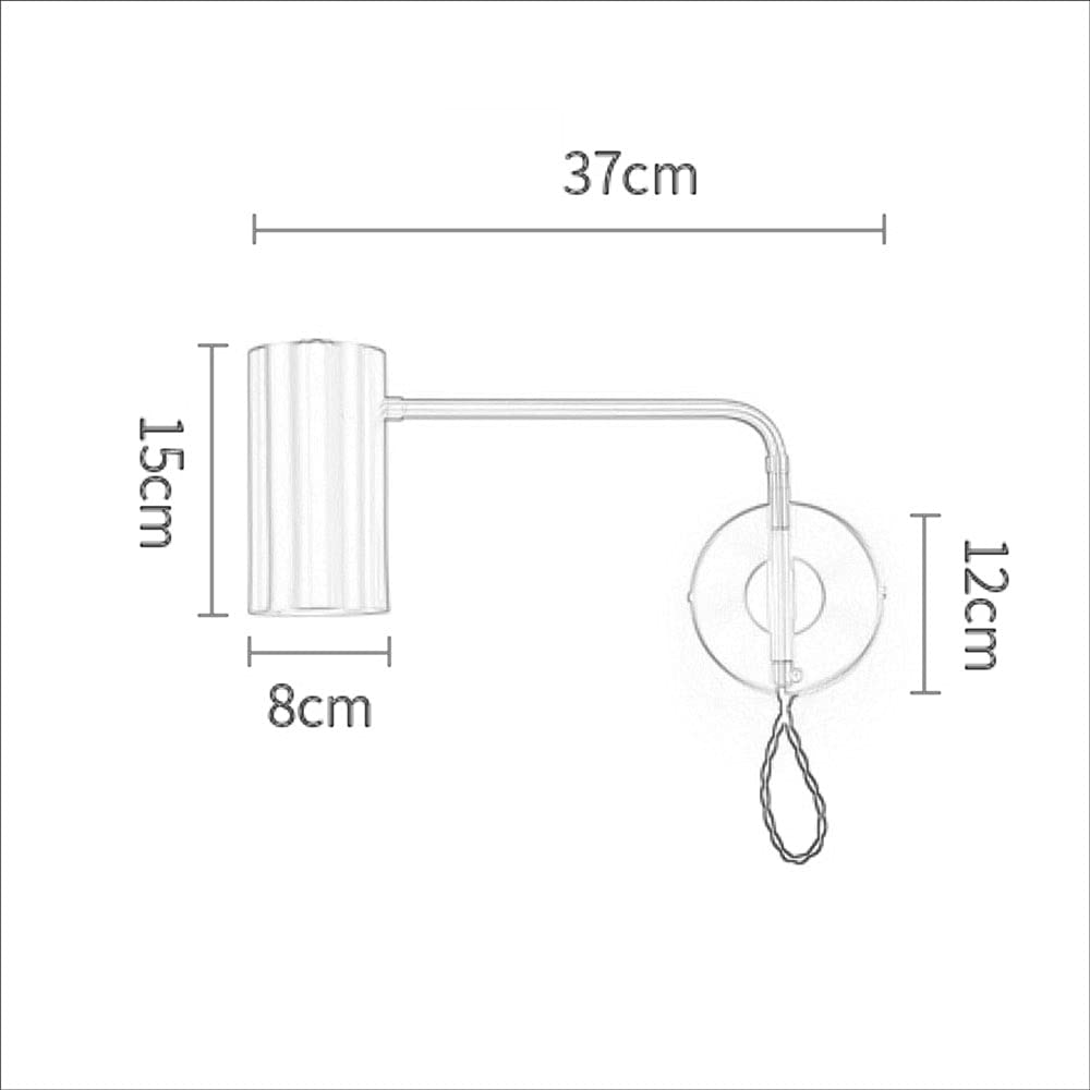 Moderne Wandleuchterarmwand montierte Lampe Metall Wand Schwenkbar, verstellbares Kopfteilleuchten Bett Leselampen für Schlafzimmer Nacht