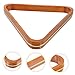 LAPYAPPE Billiard Triangle Rack – Gold Trimmed 52.4MM Pool Table Accessory Sturdy Wood Billiard Ball Holder for Snooker and Pool Games Essential Equipment for Players