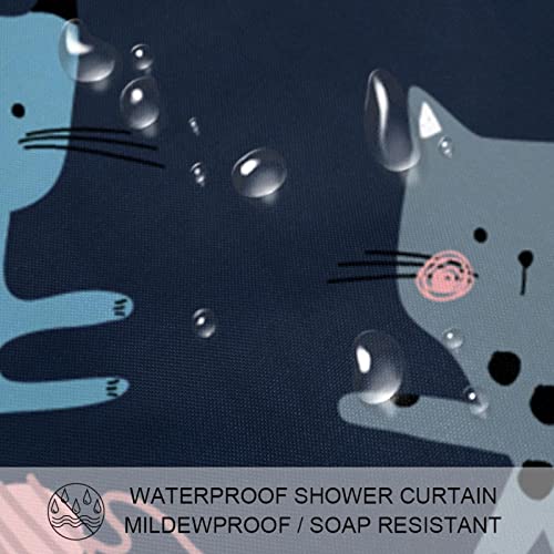 Rideau de douche imperméable haut de gamme motif chat original