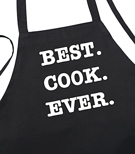 Comical Chef Apron Best Cook Ever, Black Kitchen...