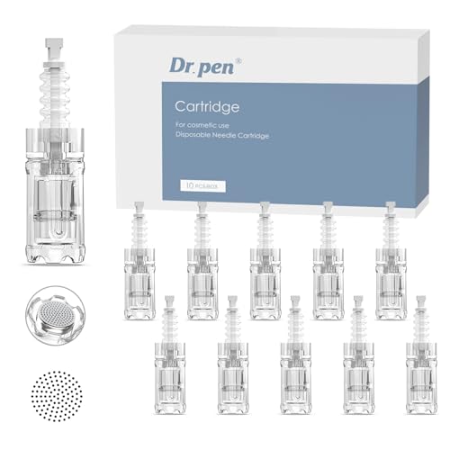 Dr.Pen Nano Round RN Dermapen Microneedling Agujas 10pcs para Derma Pen Eléctrico A10 Micro Aguja Cartucho Antienvejecimiento Arrugas Rejuvenecimiento de la Piel 10 Piezas/Paquete EN48-10-RN