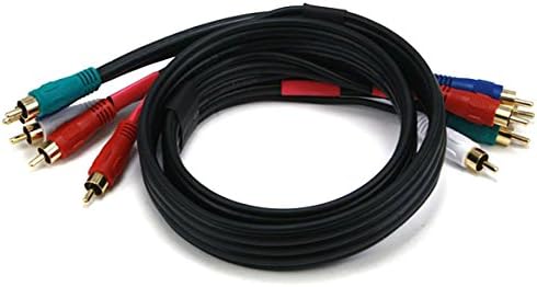 Monoprice 3ft 22AWG 5-RCA Component Video/Audio Coaxial Cable (RG-59/U) - Black