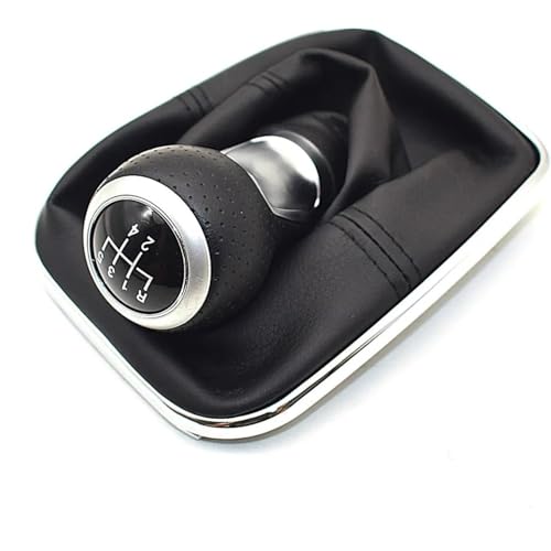 NZGZJYN 6 Speed Gear Shift Knob Shift Knob Boot Gaitor Fit for VW Golf GTI Jetta Bora MK4 1999-2005 (5-Speed)