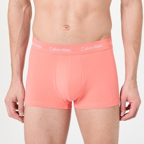 Calvin Klein Herren Low Rise Trunk 5pk 000NB2734A Trunk, Multi (Schwarz/Schneeheizung/Coral Pop/Ink/PO), Größe S, Mehrfarbig (Schwarz/Schnee-Heidekraut/Korallen-Pop/Ink/Po), S 2