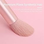 Pink Portable Eye Shadow Brush Set by ENZO KEN, Vegan Eyeshadow Brushes Set, Small Nose Contour Brush, Diamond Eyeshadow Brush, Eye Brush, Eyeshadow Blending Brush, Eye Makeup Brushes Set Professional - Image 3