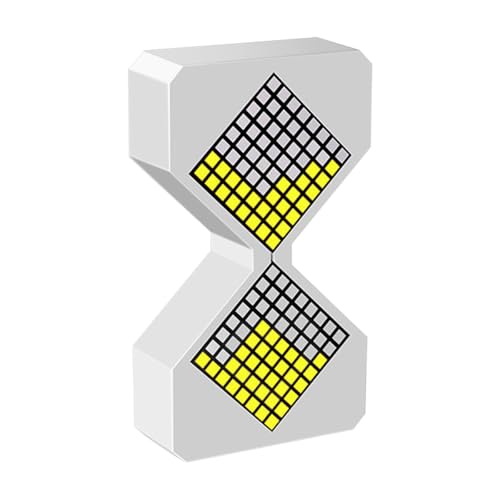Fasizi Elektronische Sanduhr Schwerkraftgesteuerte Zeitschaltuhr Geeignet für Bad, Küche, Wohnzimmer (Weiß)