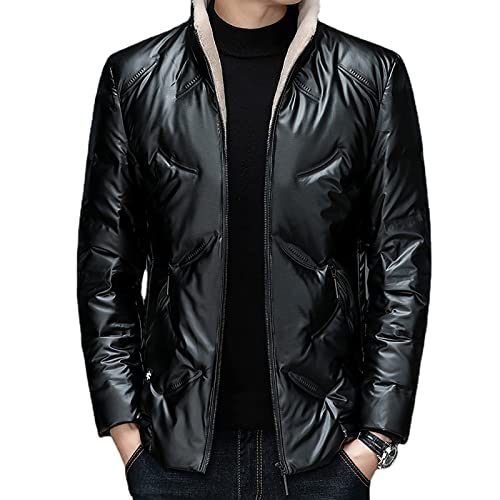 Doudoune pour homme compressible et légère manteau matelassé avec col en laine résistant à l'eau