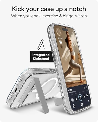 ZAGG Crystal Palace Case with Kickstand for iPhone 17, Clear | Drop Protection (13ft/4m), MagSafe Charging Compatible, ClearGuard Anti-Yellowing Technology, Scratch Resistant Phone Case - image 7