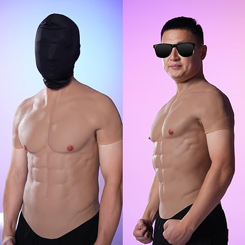 Silicone Muscle Chest Realistic Male Chest Vest Muscle Texture Skin Silicone3