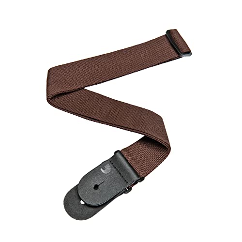 D'Addario Accessories Guitar Strap - Guitar Accessories - Electric Guitar Strap, Acoustic Guitar Strap, Acoustic Electric Guitar Strap & Bass Guitar Strap - Polypropylene - Brown