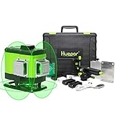 Huepar 3D Self-leveling Laser Level 3x360 Green Beam Cross Line Three-Plane Leveling, Alignment a...