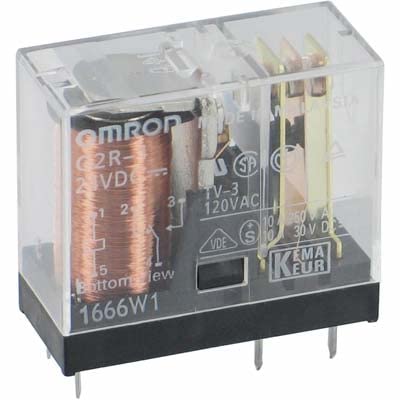 G2R-1 DC24, Relay, 10 A 380VAC 125VDC, 24VDC Coil, SPDT, Solder Pin, TH
