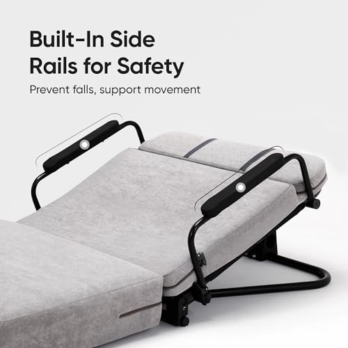 Image of Frido Smart Recliner Mattress | Remote-Controlled Recliner Frame & Mattress for Patients, Elderly & Home Use | Mild Steel Frame | 4-Step Folding, Removable HR Foam Mattress | Tool-Free Setup